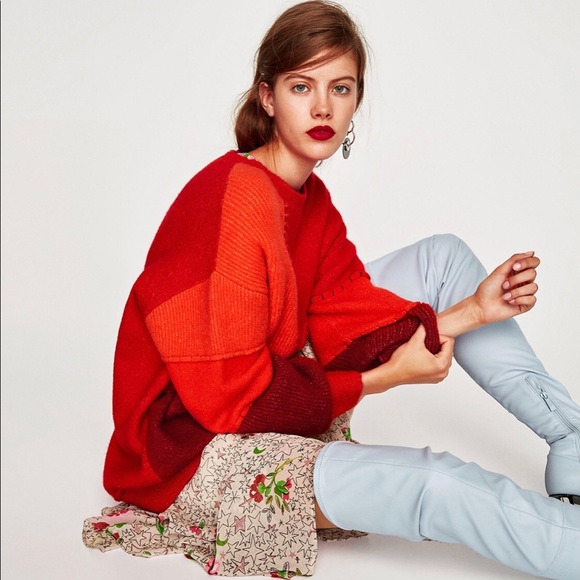 Zara Colorblock Sweater - Picture 1 of 5